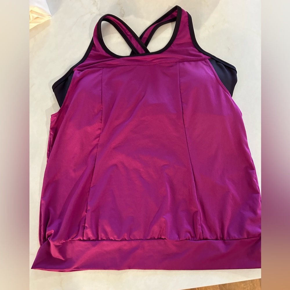 Prana Women’s Athletic Tank Top With Built In Sports Bra Size M